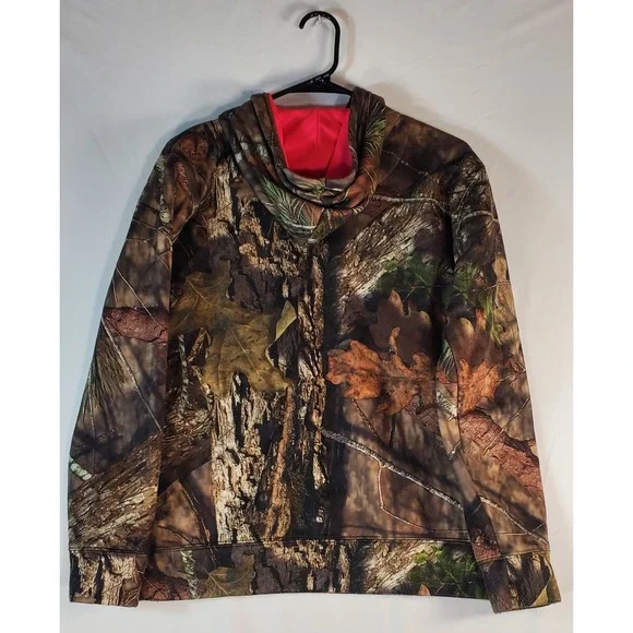 Mossy‎ Oak Camouflage Pink Logo Hoodie Women's - Picture 5 of 7